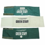 1990, 1995, & 2000 OPEN Championship Green Staff Arm Bands - #66, #25, & #32