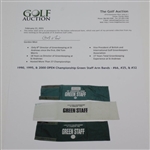 1990, 1995, & 2000 OPEN Championship Green Staff Arm Bands - #66, #25, & #32