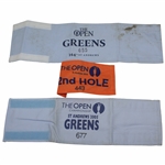 2005 & 2015 OPEN at St. Andrews Greens Arm Bands with 2010 72nd Hole Arm Band