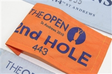 2005 & 2015 OPEN at St. Andrews Greens Arm Bands with 2010 72nd Hole Arm Band