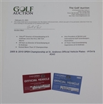 2005 & 2010 OPEN Championship at St. Andrews Official Vehicle Plates - #154 & #243