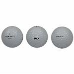 Three Jack Nicklaus Tournament Used Personal JACK MaxFli Elite Golf Balls