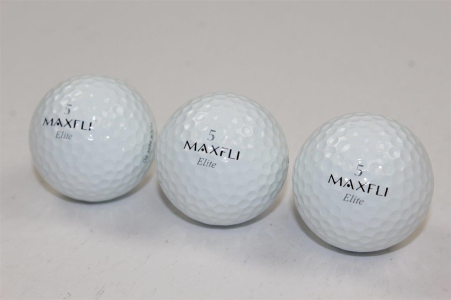 Three Jack Nicklaus Tournament Used Personal 'JACK' MaxFli Elite Golf Balls