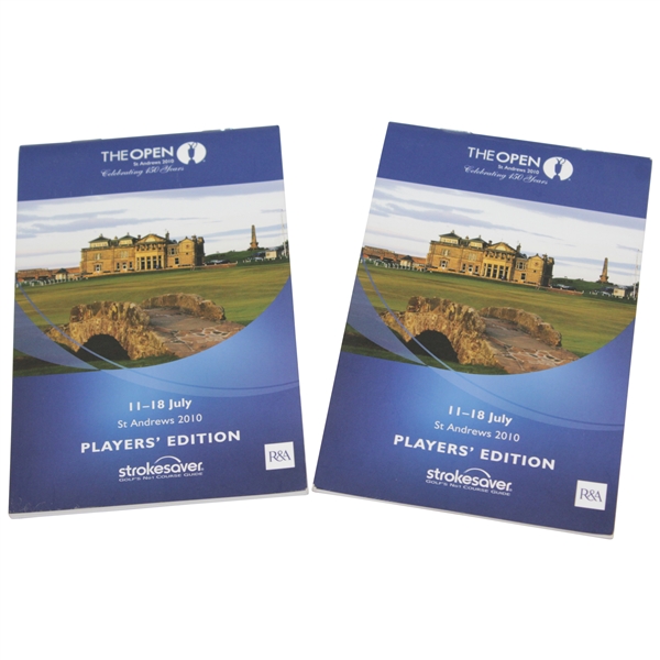 Two 2010 OPEN Championship at St. Andrews Players Edition Yardage Guides