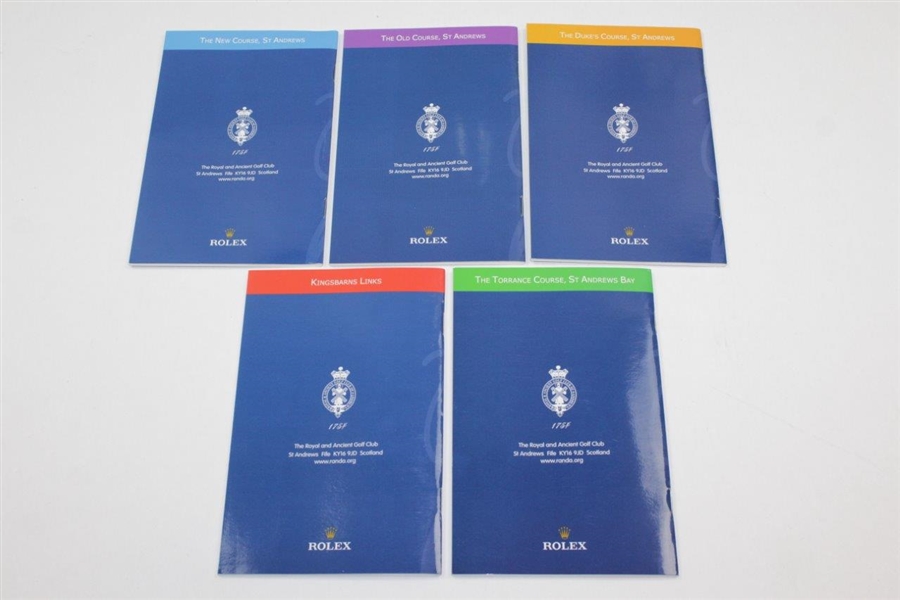 The Royal & Ancient 250th Anniversary Five Course Booklets Set In Original Case