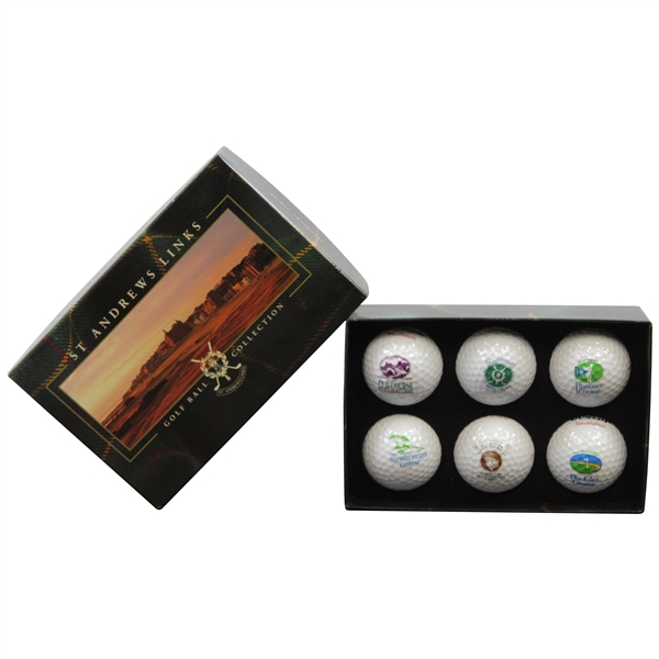 St. Andrews Links Golf Ball Collection - Six Logo Golf Balls - One for Each Course
