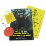1975 OPEN at Carnoustie Nicklaus Signed Program with Ticket, Week Badge, & Draw Sheet JSA ALOA