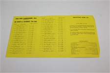 1975 OPEN at Carnoustie Nicklaus Signed Program with Ticket, Week Badge, & Draw Sheet JSA ALOA