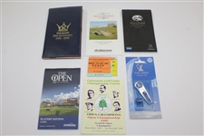 Large Group of Miscellaneous OPEN Championship & St. Andrews Items - Goosen JSA ALOA