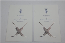 The Royal & Ancient 250 Years Anniversary Celebration Programs, Invitation, & Booklet