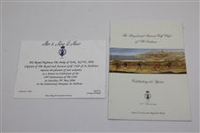 The Royal & Ancient 250 Years Anniversary Celebration Programs, Invitation, & Booklet