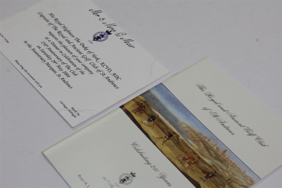 The Royal & Ancient 250 Years Anniversary Celebration Programs, Invitation, & Booklet