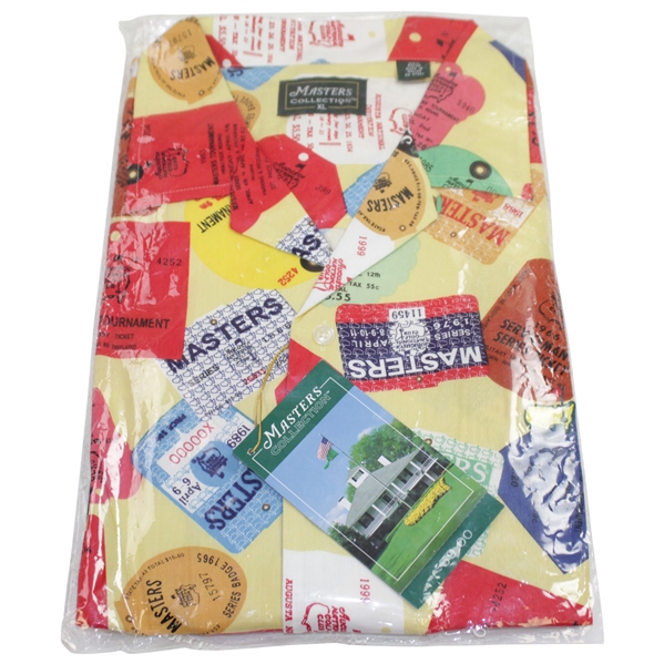 Masters Tournament Masters Collection Short Sleeve Unopened Badge Collage Golf Shirt - XL