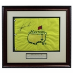 Tiger Woods Signed Rare 1997 Masters Embroidered Flag - Time Period Signature - Framed JSA FULL #BB77879