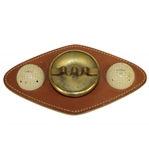 Penfold Patented Half Golf Balls Ashtray on Leather