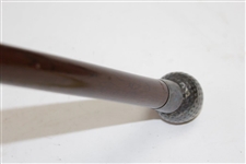 Vintage Hickory Golf Ball Capped Walking Stick