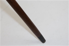 Vintage Hickory Golf Ball Capped Walking Stick