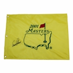 Arnold Palmer Signed 2001 Masters Embroidered Flag  JSA ALOA