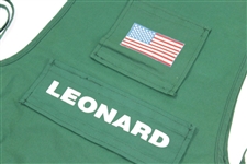 Justin Leonard 1996 The President's Cup Caddie Bob Riefke Tournament Worn Caddy Bib with Letter