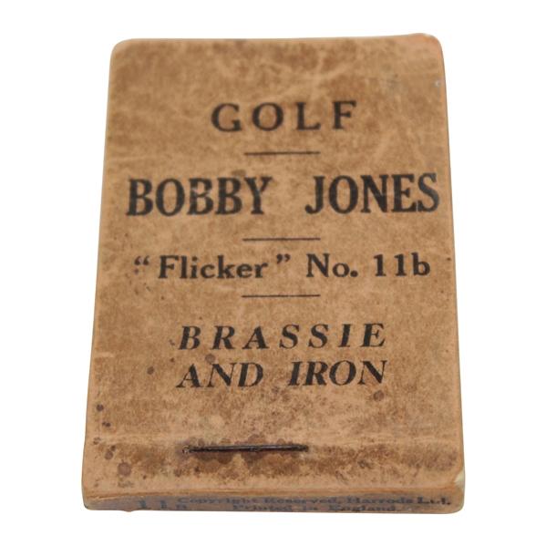 Vintage Bobby Jones Flicker Book No. 11B - Brassie and Iron