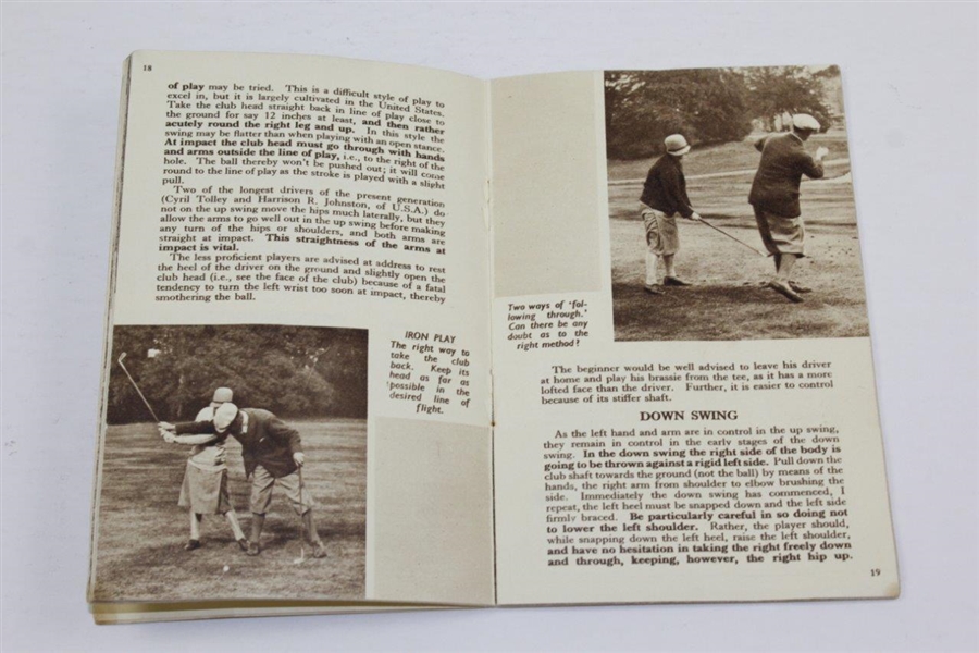 1933 Golf Professional Methods Booklet - British & American - Vardon & Cotton Photos
