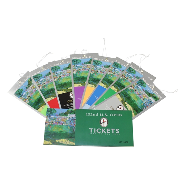 Mint Full Set of 2002 US Open at Bethpage Black - Tiger Woods Winner