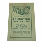 1949 Exhibition Golf Matches at Woolton Golf Club Souvenir Program