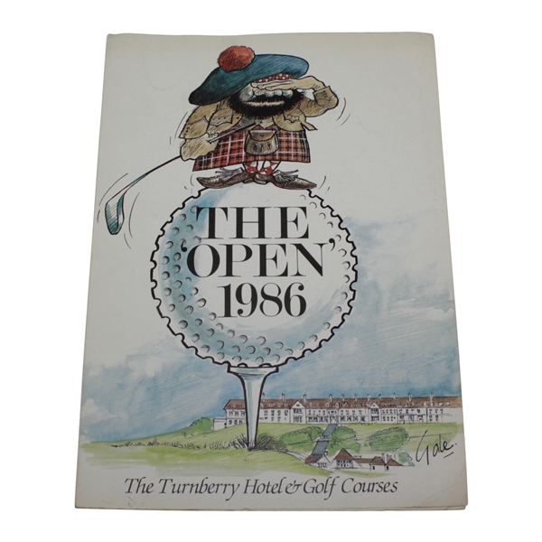 1986 The OPEN Turnberry Hotel & Golf Courses Menu - Greg Norman Win