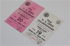 Five Different 1970's US Open Ticekts - 1971, 1972, 1974, 1976, & 1977
