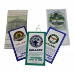 Five (5) Different 1990s US Open Tickets - 1992, 1993, 1997, 1998, & 1999