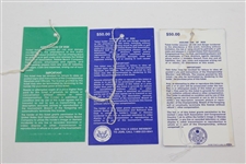 Five (5) Different 1990's US Open Tickets - 1992, 1993, 1997, 1998, & 1999