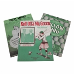Three (3) Golf Themed Music Sheets - Thats Amore, Roll Offa My Green, & Follow Thru