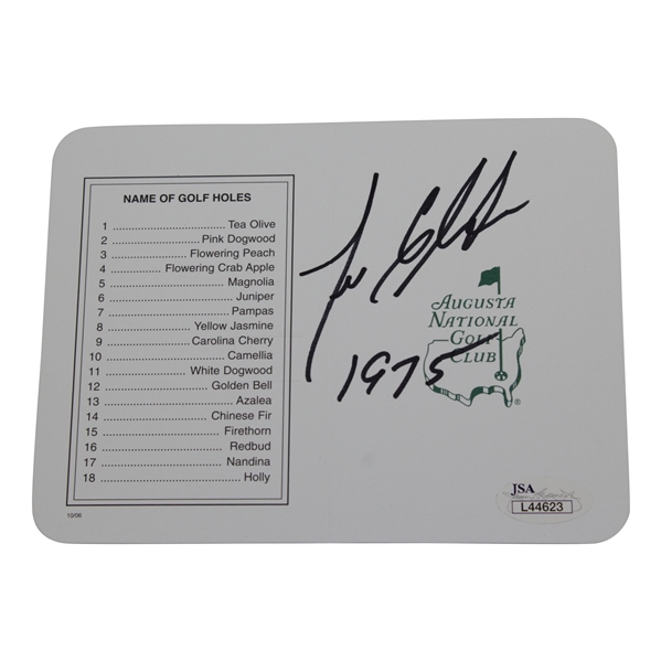 Lee Elder Signed Augusta National Golf Club Scorecard with 1975 Notation  of First Year Played JSA #L44623
