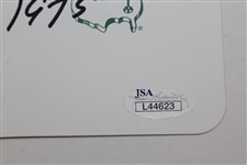 Lee Elder Signed Augusta National Golf Club Scorecard with 1975 Notation  of First Year Played JSA #L44623