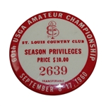 1960 US Amateur Championship at St. Louis Country Club Badge