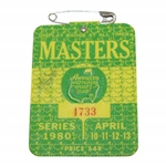 1980 Masters Tournament SERIES Badge #4733 - Seves First Win at Augusta