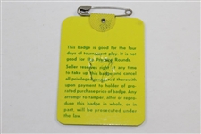 1980 Masters Tournament SERIES Badge #4733 - Seve's First Win at Augusta
