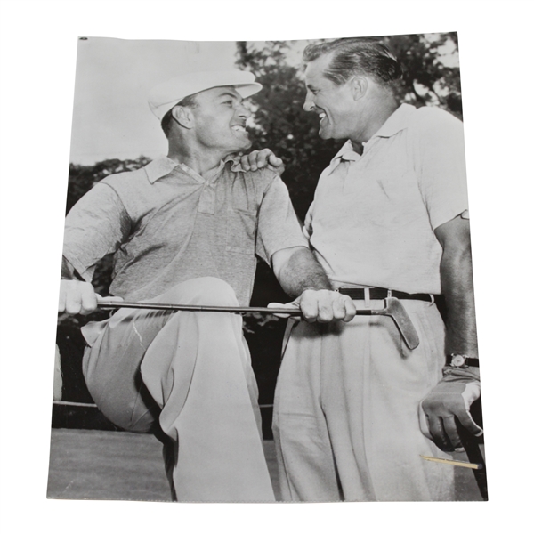 Ben Hogan 1952 Wire Photo from Colonial Invitational Imitating 'Terrible' Tommy Bolt