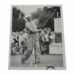 Byron Nelson 1945 AP Wire Photo in Action at Tam OShanter Country Club - Chicago