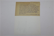 Ken Venturi Signed Wire Photos of 1956 Masters 3rd Round - Leader as Amateur