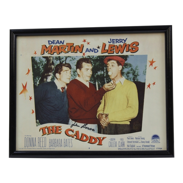 Julius Boros Signed "The Caddy" Movie 11 x 14 Lobby Card - Framed JSA ALOA