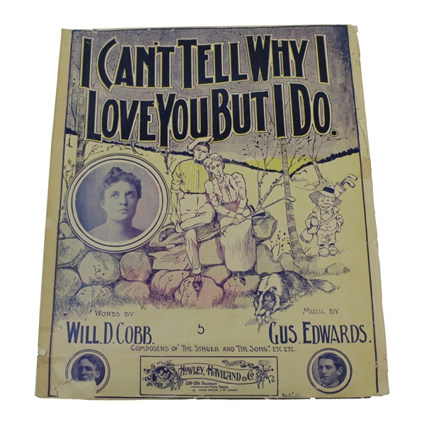 Vintage I Can't Tell You Why I Love You But I Do Sheet Music with Golf Themed Cover