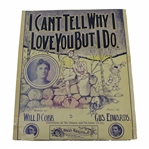 Vintage "I Cant Tell You Why I Love You But I Do" Sheet Music with Golf Themed Cover