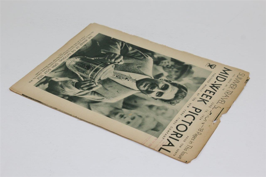 1934 Complete Mid-Week Pictorial With Olin Dutra on Cover with US Open Trophy - June 6th