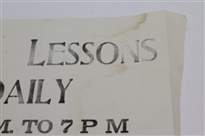 Vintage Ernest Ramsay 'Golf Lessons Daily' 12x16 Poster for Golf Lessons 