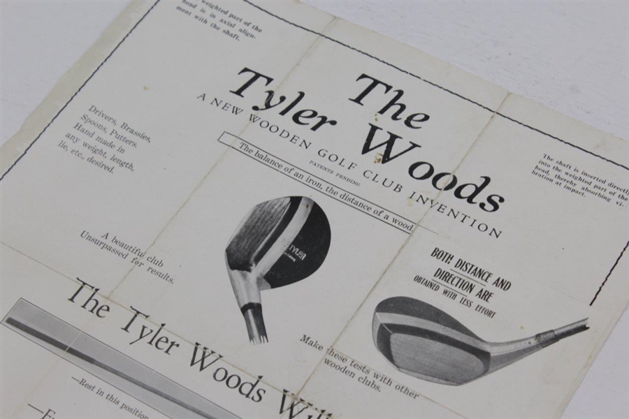 Vintage 'The Tyler Woods' Double-Sided Golf Advertisement