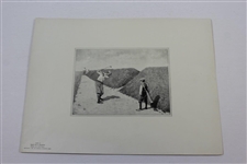 Vintage A.B Frost Print In A Bunker - Plate 14 Copyright 1897 by Charles Scribeners Sons