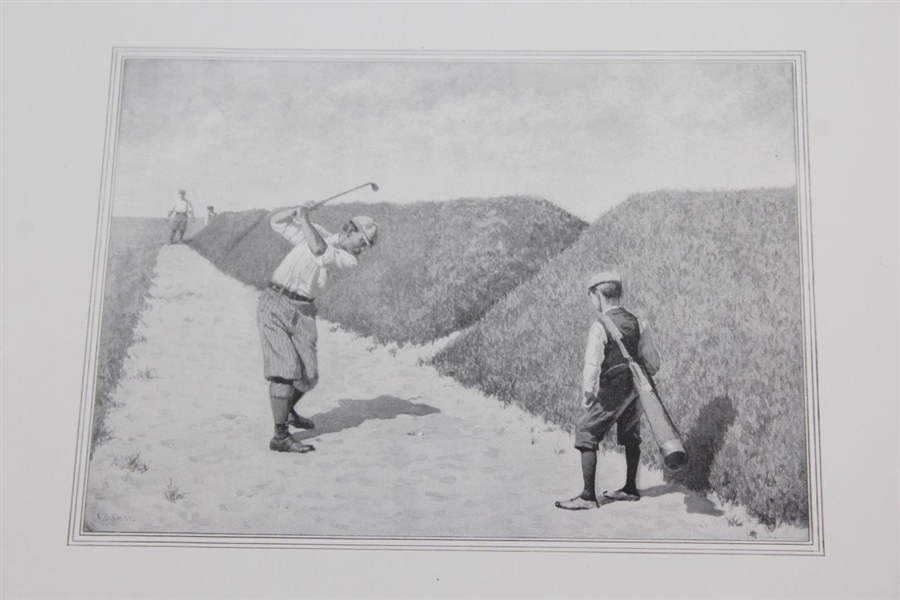 Vintage A.B Frost Print 'In A Bunker' - Plate 14 Copyright 1897 by Charles Scribener's Sons