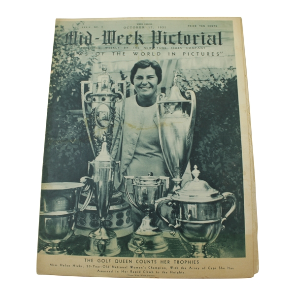 1931 Mid-Week Pictorial with Helen Hicks & Trophies on Cover - Complete