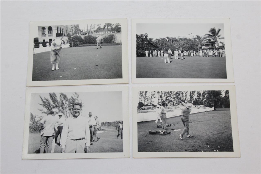 Eight (8) Original 1948 Florida Photos with Locke, Snead, Demaret, Worsham, Farrell, Cruickshank, & Armour